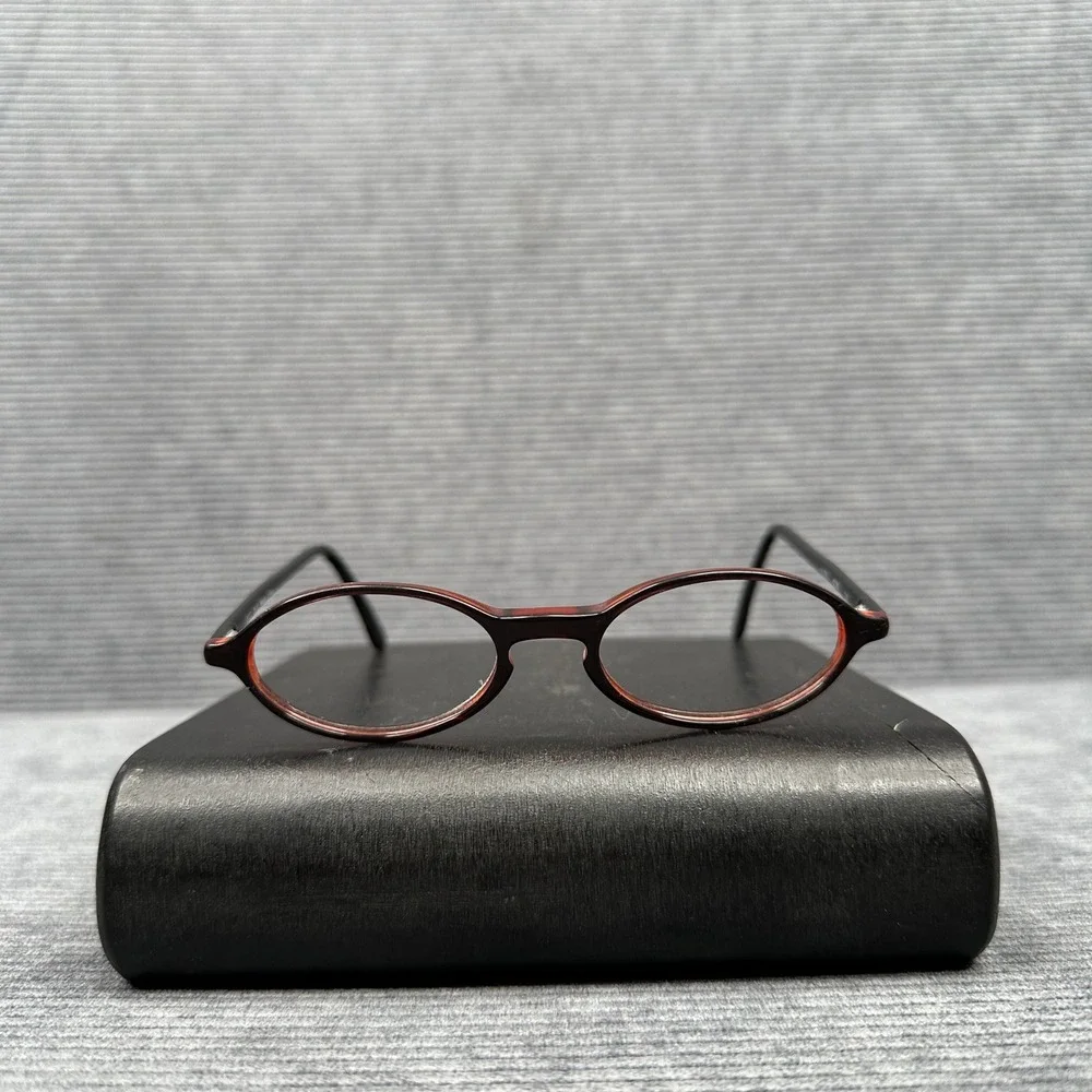 SEE 2510 Y2K Eyeglasses Oval Tortoise Brown Black Frames Made in Italy 42-20-135